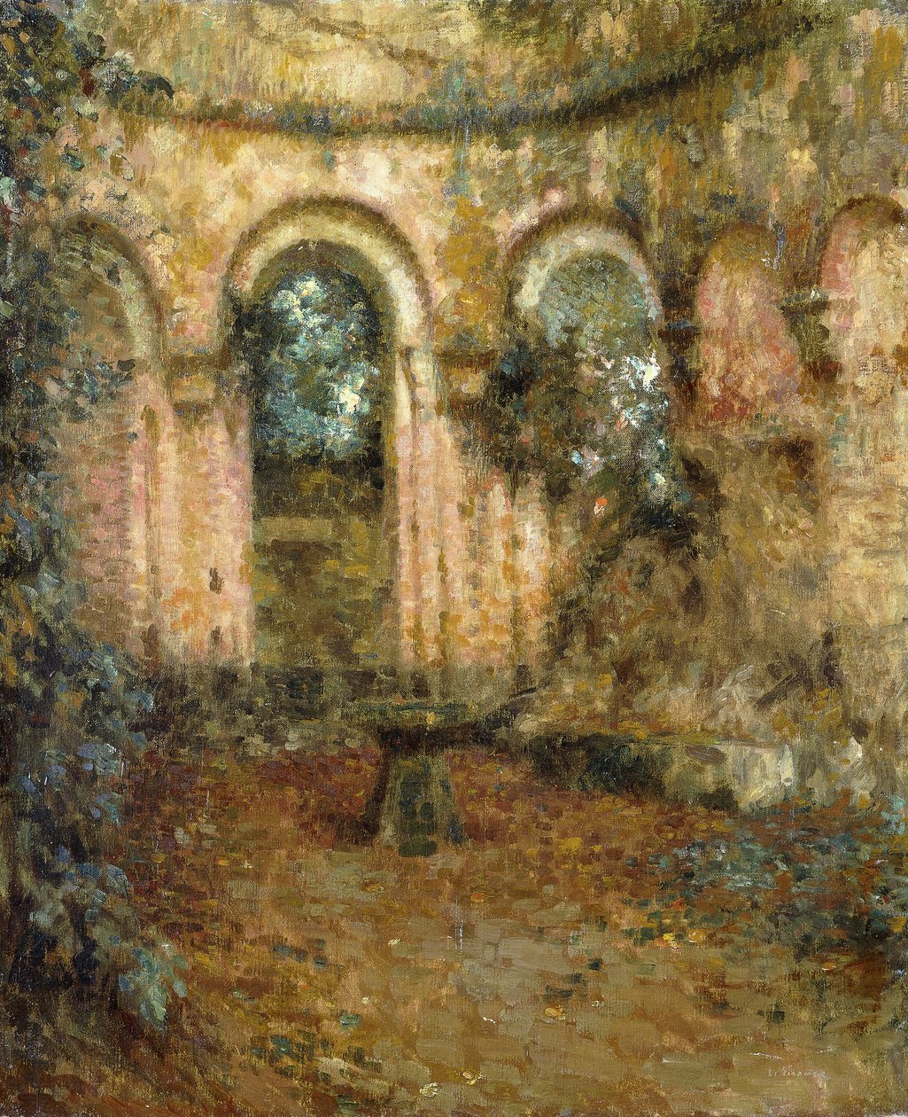 Os fundamentos do castelo; Le Cour du Chateau de Henri Eugene Augustin Le Sidaner