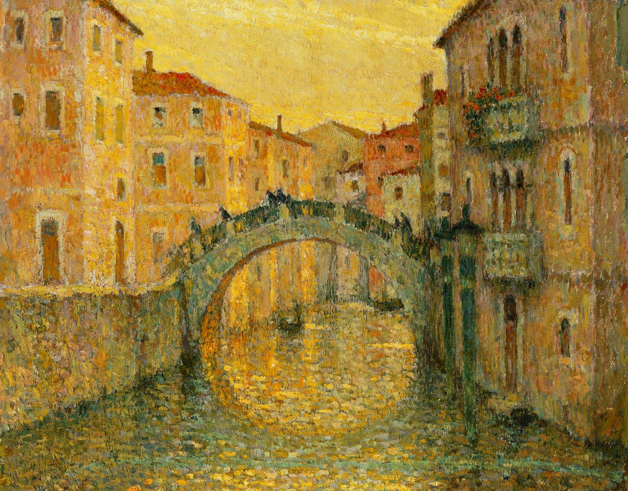 The Morning Sun, Venice; Manhã, Sol, Veneza de Henri Eugene Augustin Le Sidaner