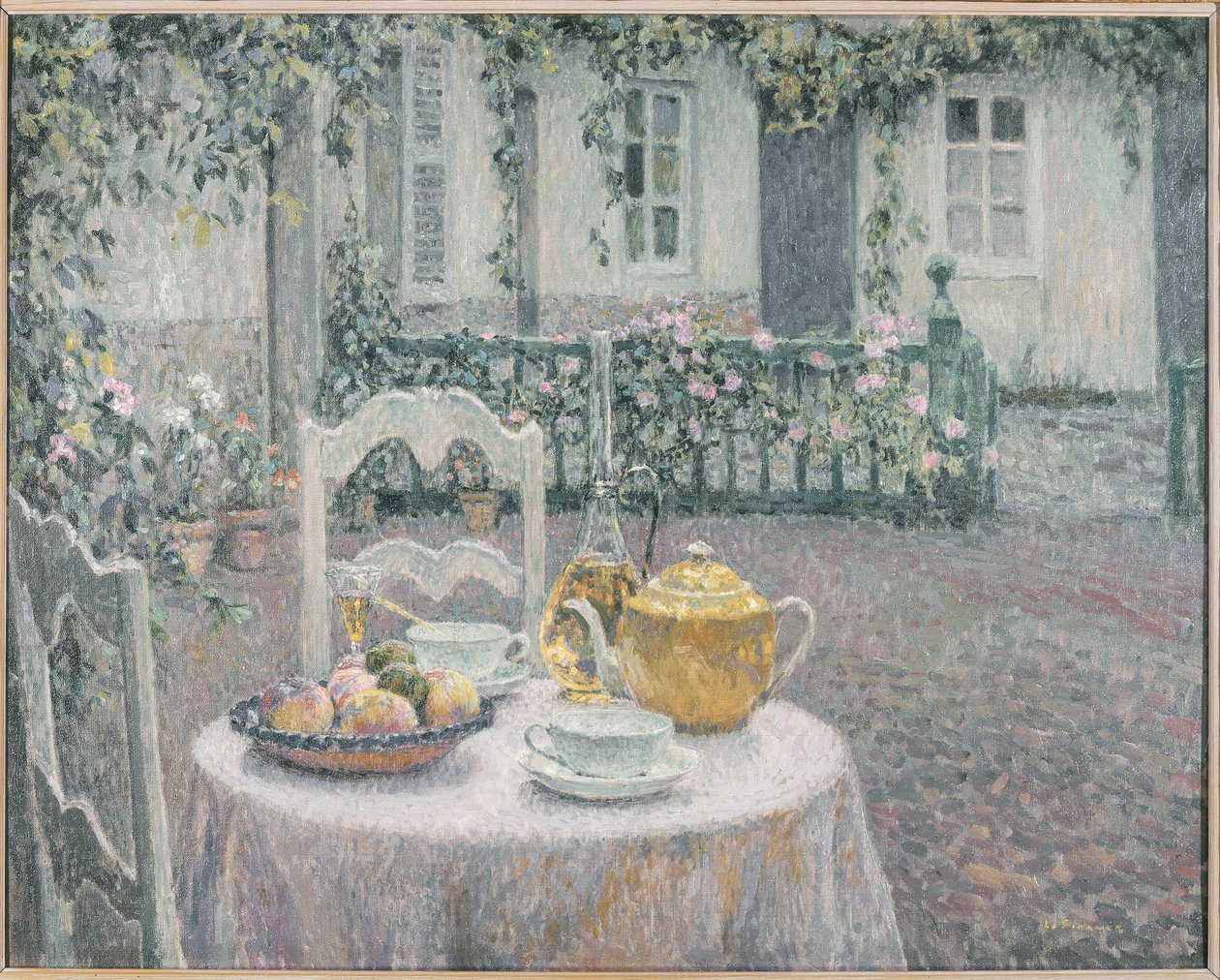 Toalha de Mesa Rosa de Henri Eugene Augustin Le Sidaner