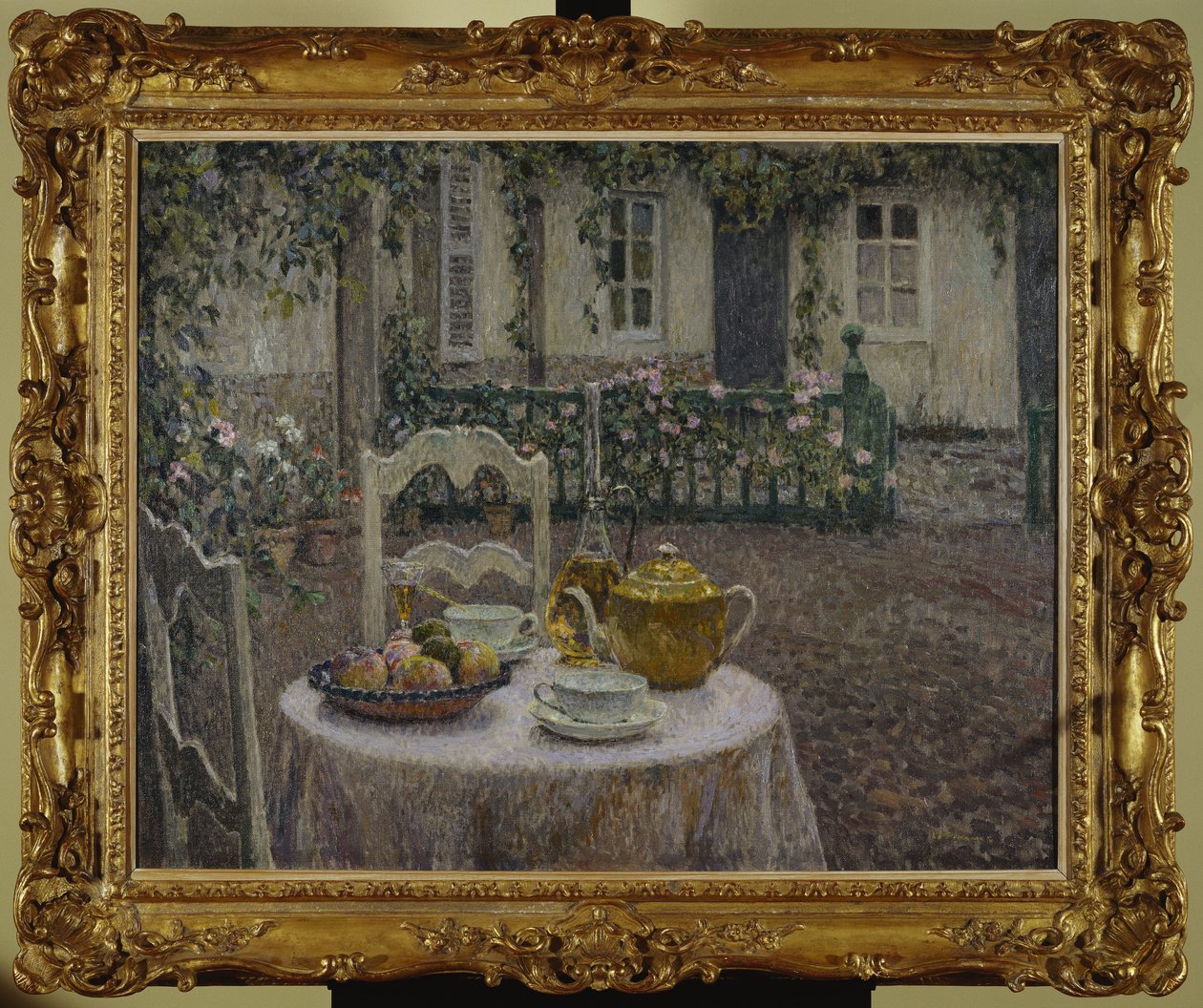 Toalha de Mesa Rosa de Henri Eugene Augustin Le Sidaner