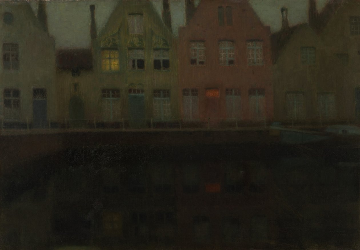 O Cais de Henri Eugene Augustin Le Sidaner