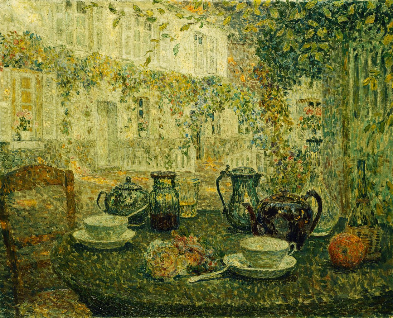 A mesa de pedra; A mesa de pedra de Henri Eugene Augustin Le Sidaner