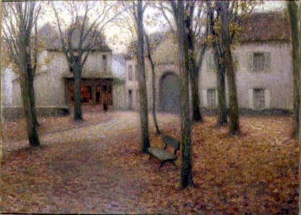 The Village in Autumn (óleo sobre tela) de Henri Eugene Augustin Le Sidaner
