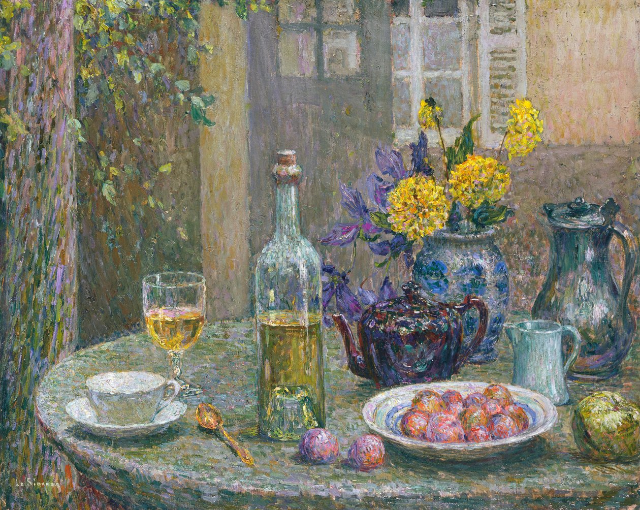 Dálias Amarelas; As Dálias Amarelas de Henri Eugene Augustin Le Sidaner