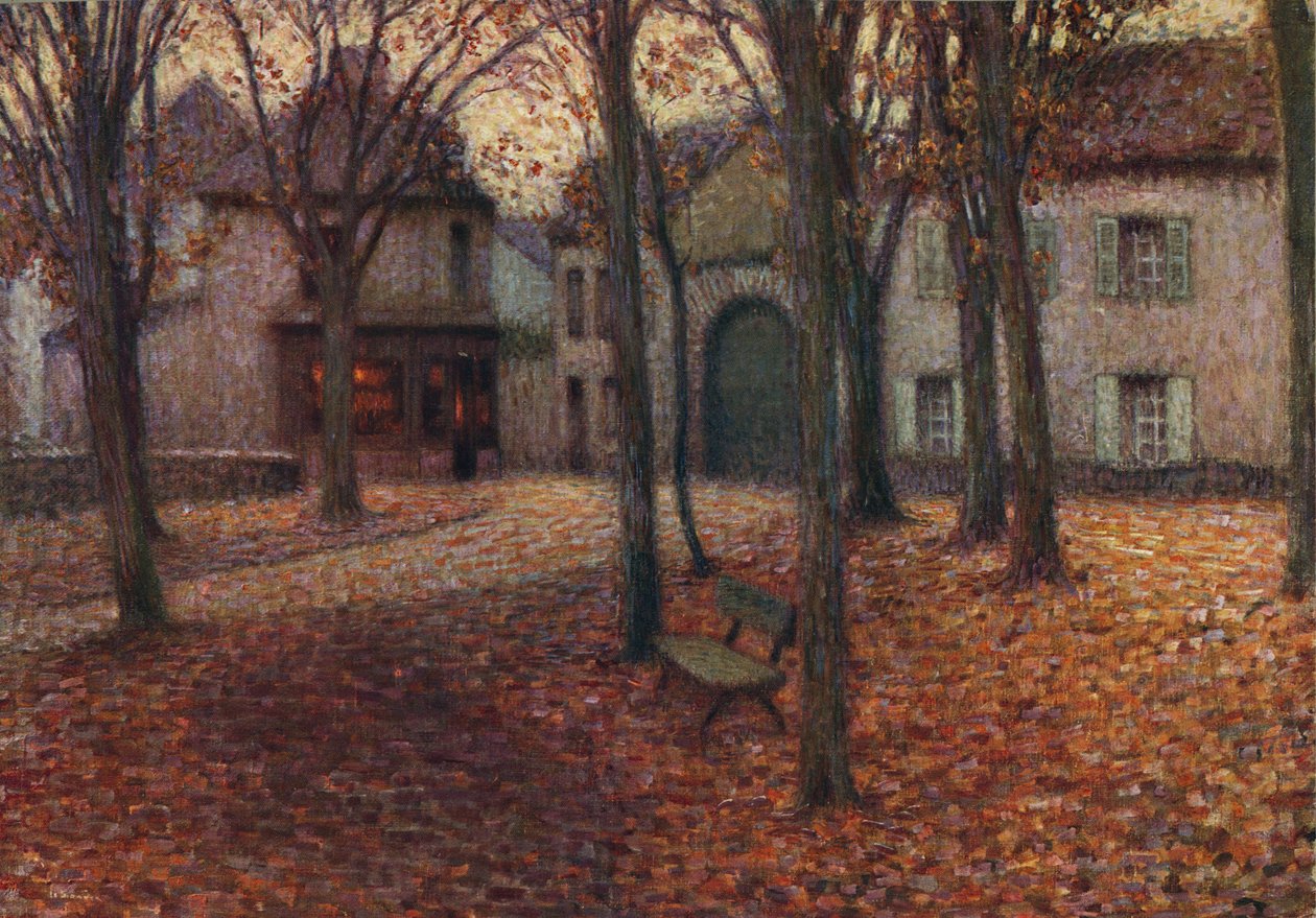 A vila no outono, c1915 de Henri Eugene Le Sidaner