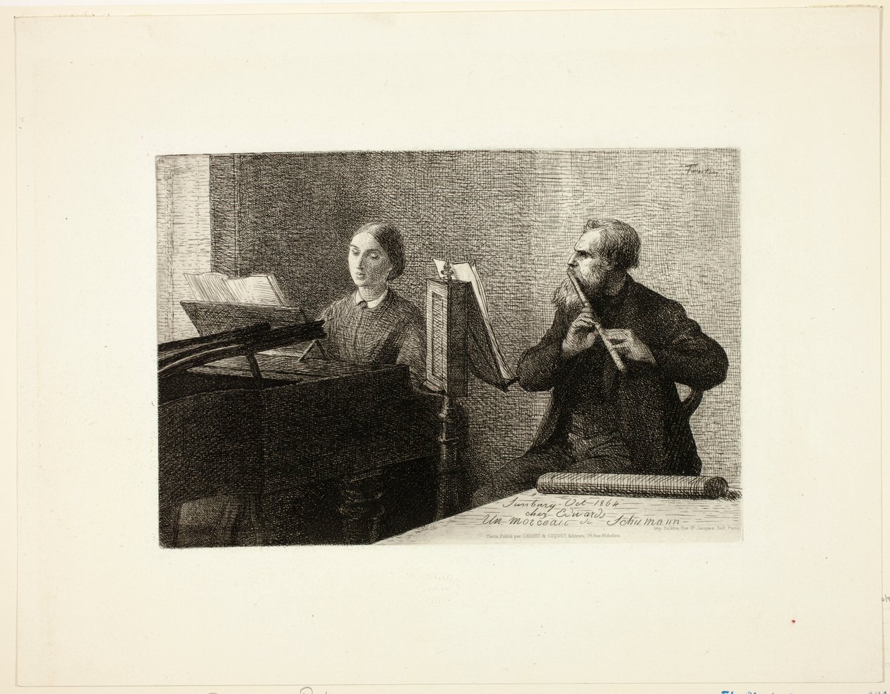 Uma peça de Schumann de Henri Fantin-Latour