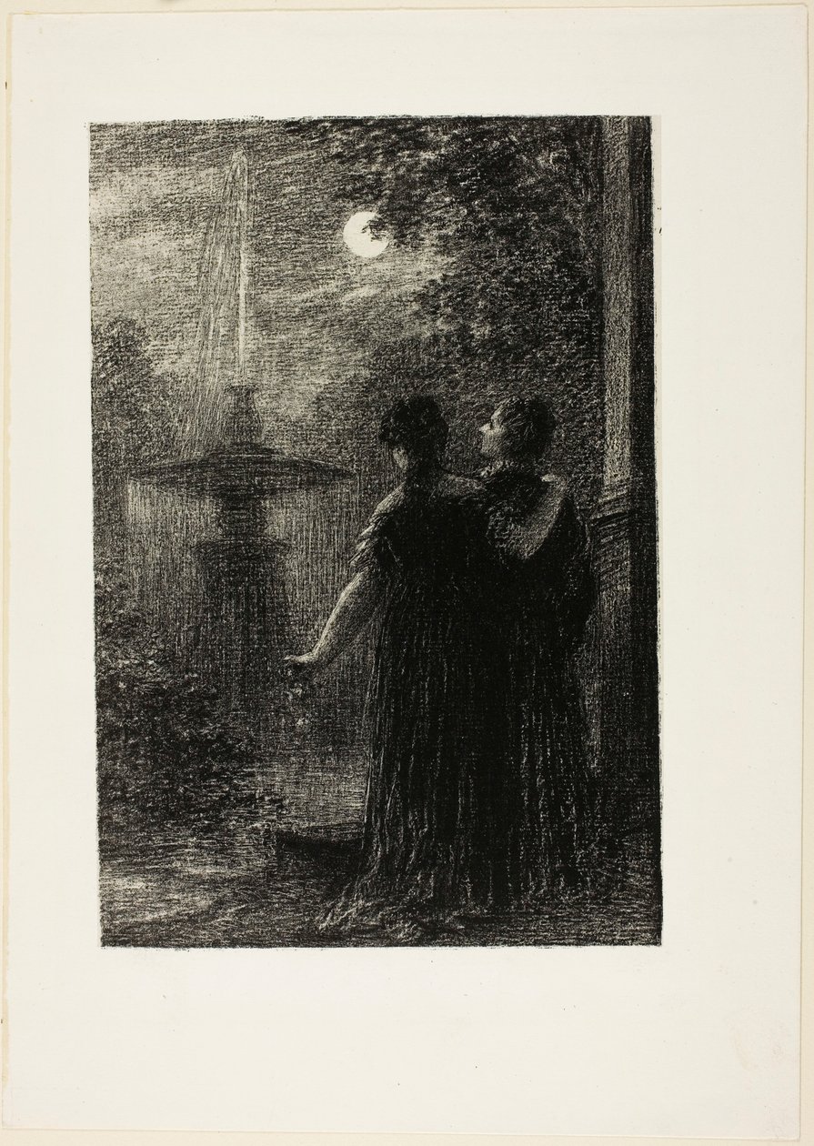 Beatrice e Benedict, Ato I: Noturno, da Ópera "Beatrice e Benedict (1862)" de Hector Berlioz de Henri Fantin-Latour