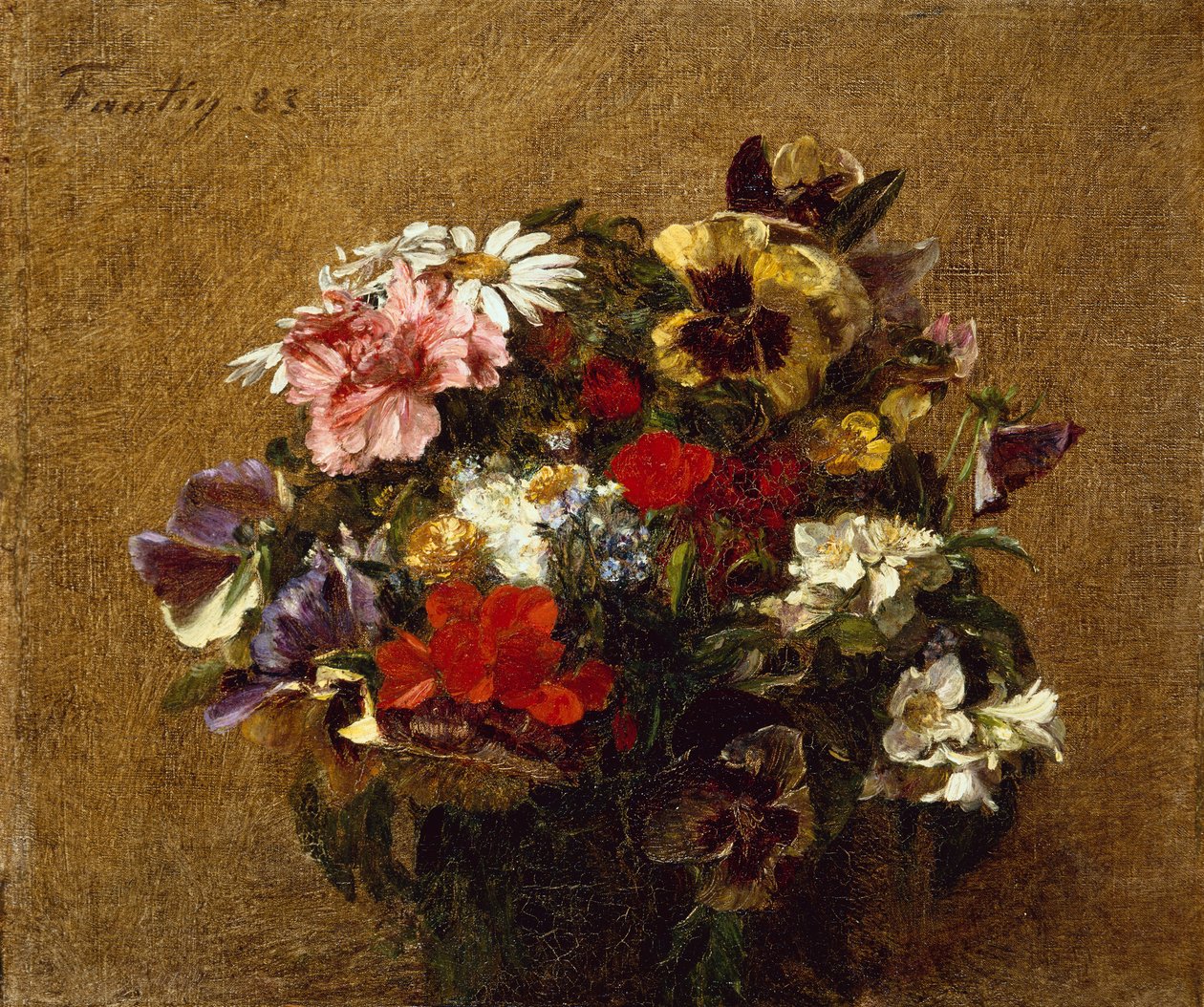 Buquê de flores de Ignace Henri Jean Fantin Latour