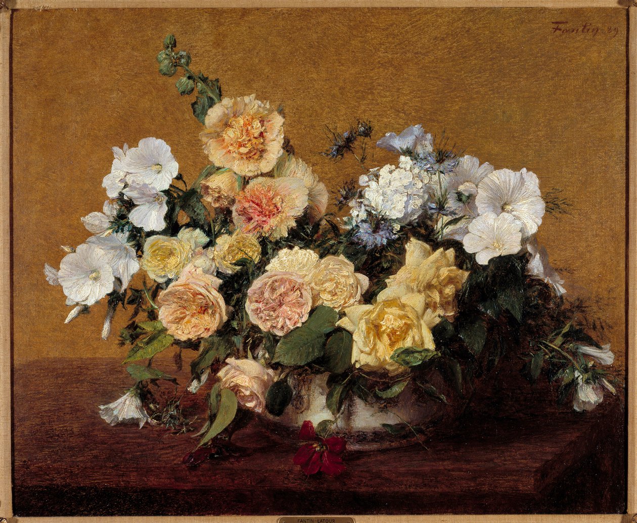 Pintura de flores Pintura de Henri Fantin Latour (Fantin-Latour de Ignace Henri Jean Fantin Latour