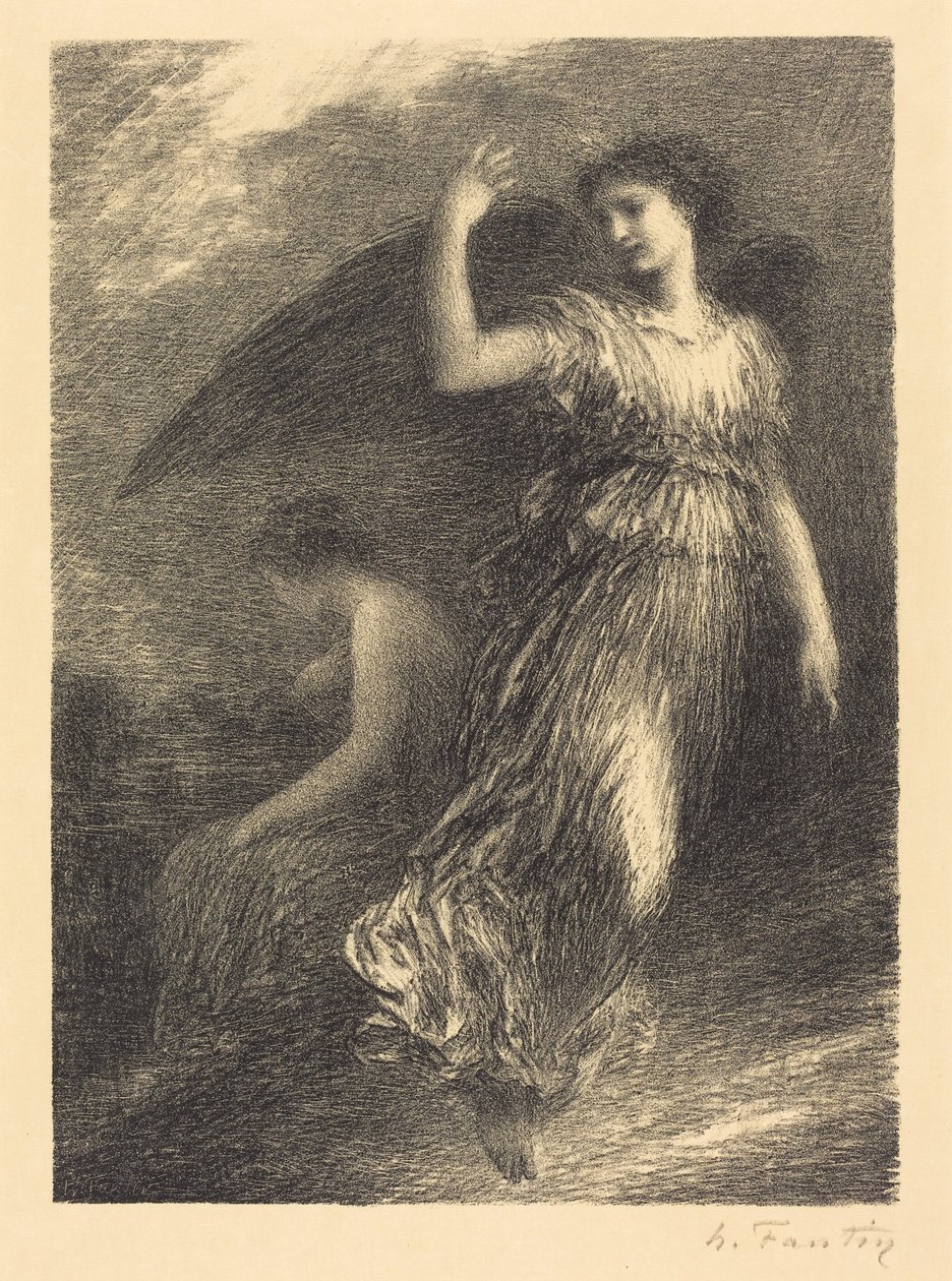 Estreia de «Paradise and the Peri» (3.ª prancha) de Henri Fantin-Latour