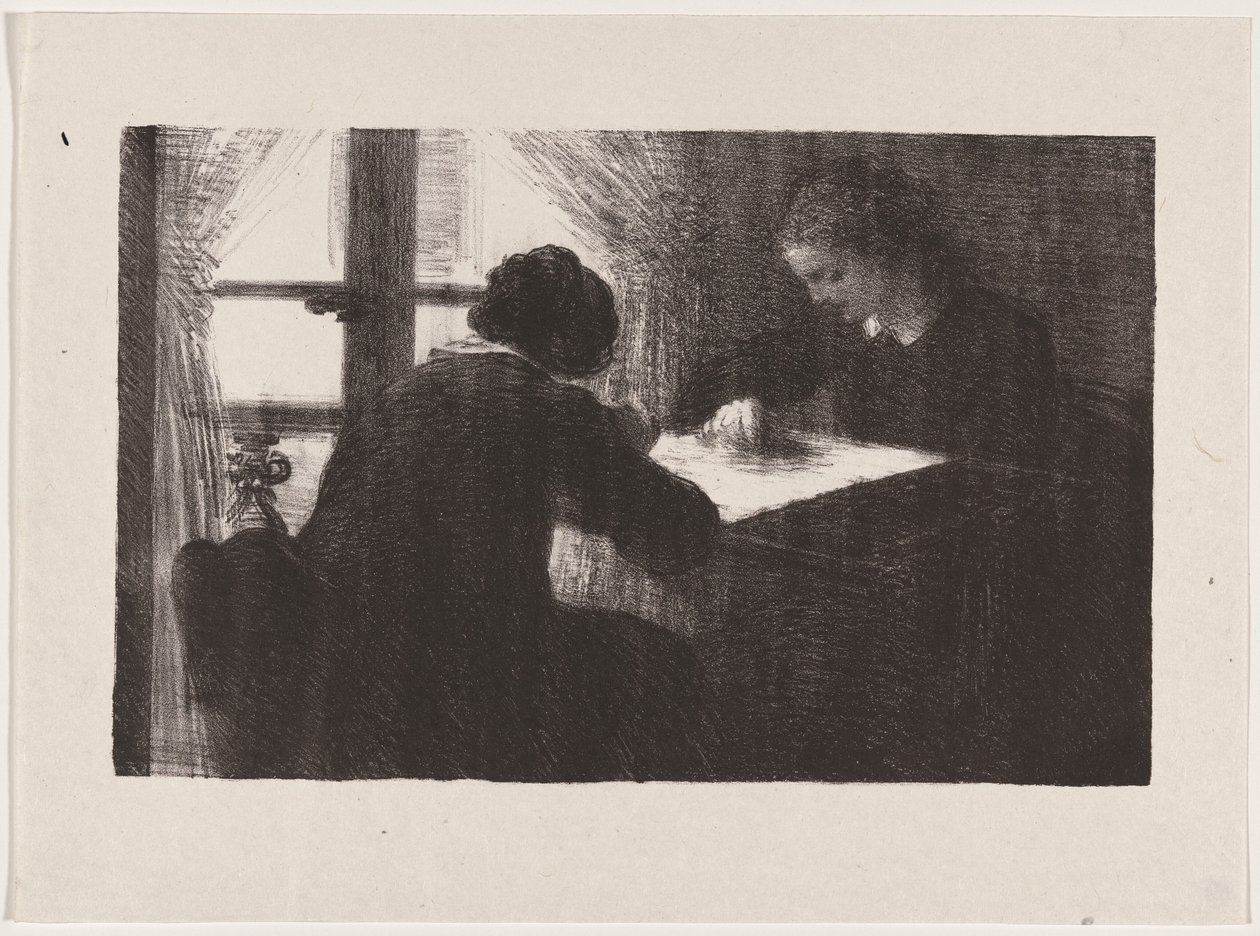Interior (As bordadeiras) de Henri Fantin-Latour
