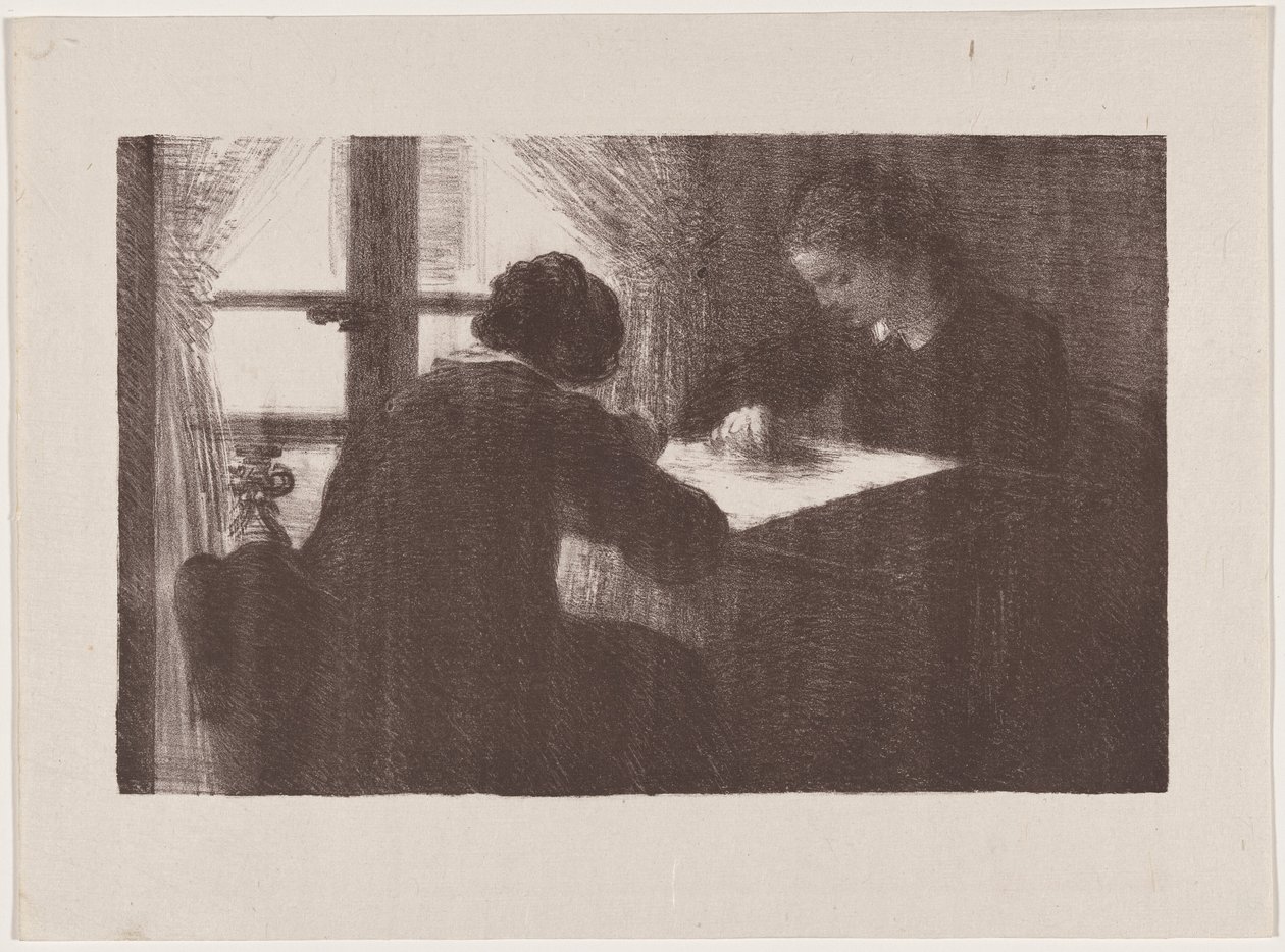 Interior (As bordadeiras) de Henri Fantin-Latour
