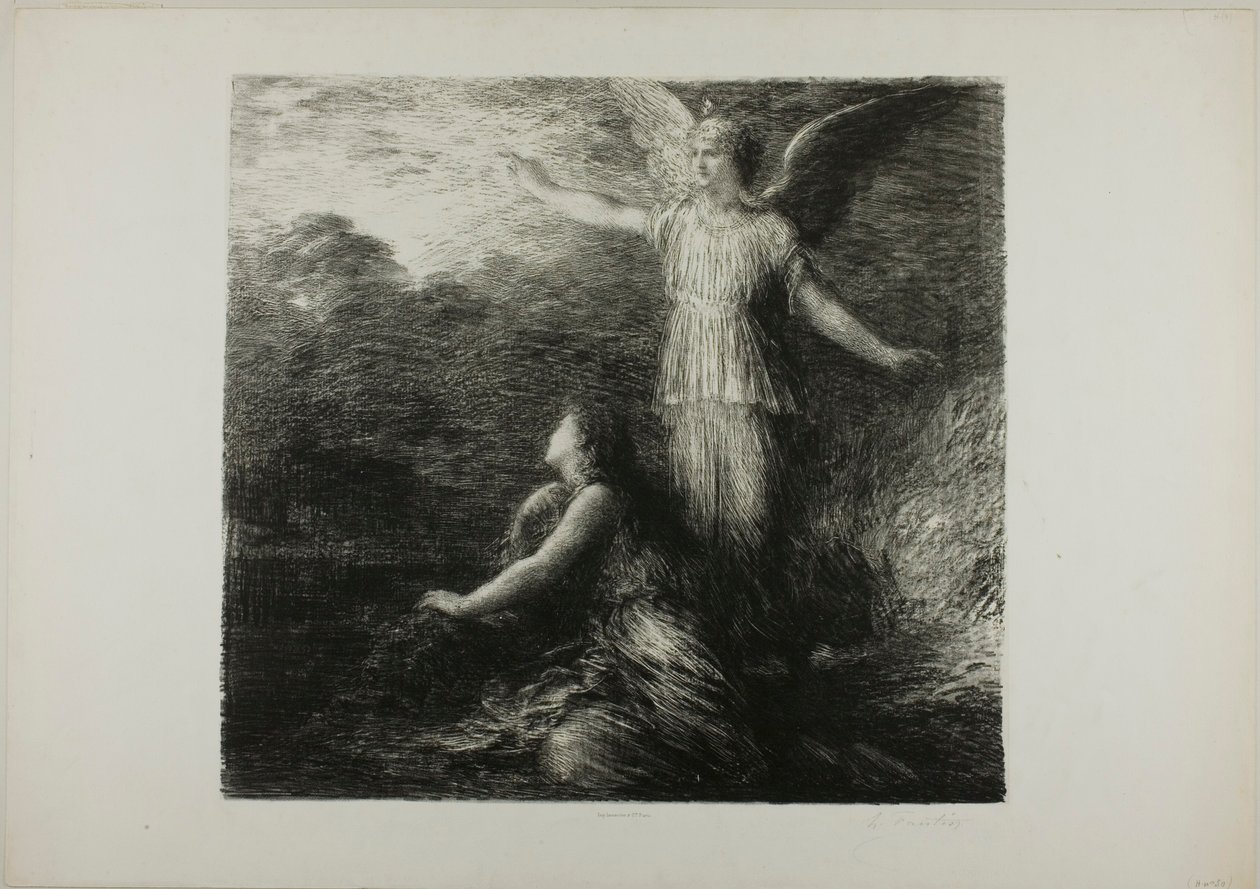 Paraíso e o Peri (Abertura), primeira placa de Henri Fantin-Latour