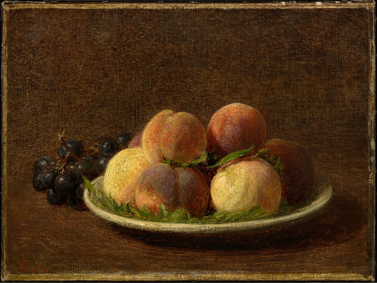Pêssegos e uvas de Henri Fantin-Latour