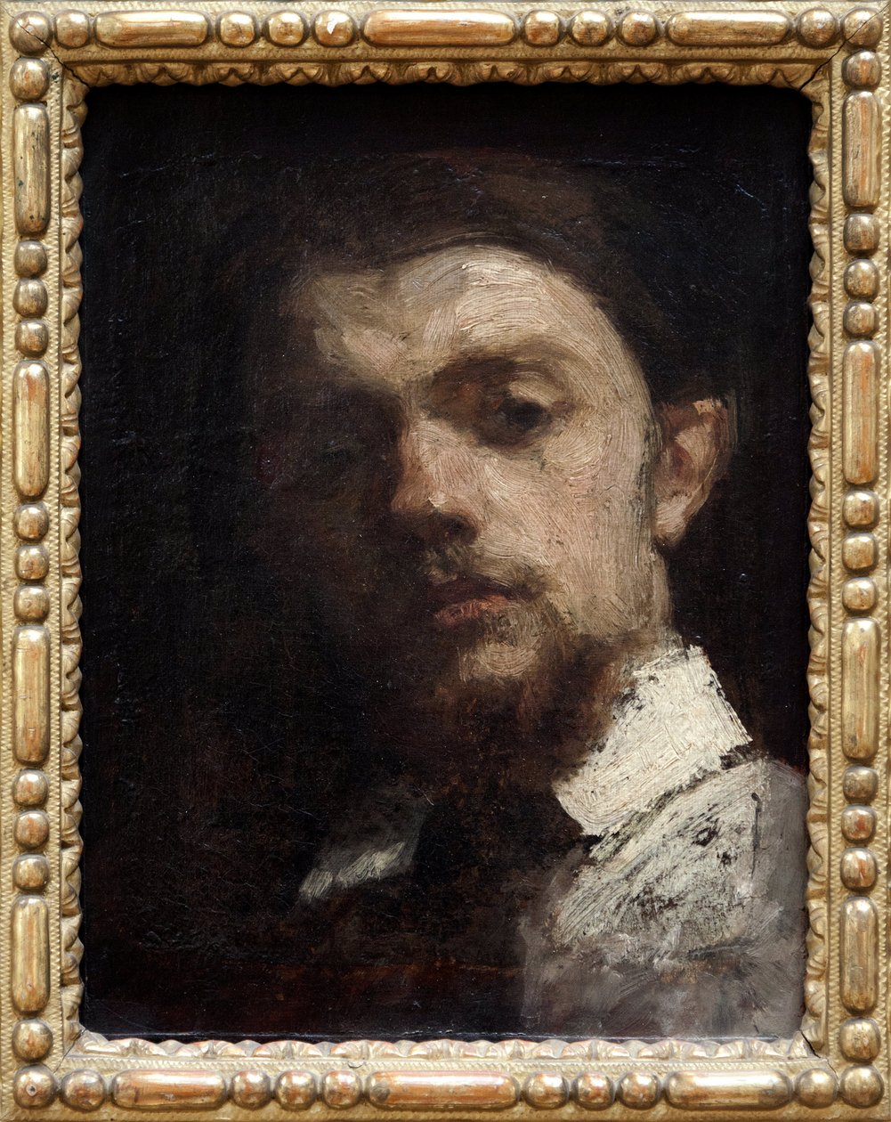 Retrato de Henri Fantin Latour (1836-1904), pintor francês, Pintura, auto-retrato. Fotografia, KIM Youngtae, Lyon, Museu de Belas Artes de Lyon. de Ignace Henri Jean Fantin Latour