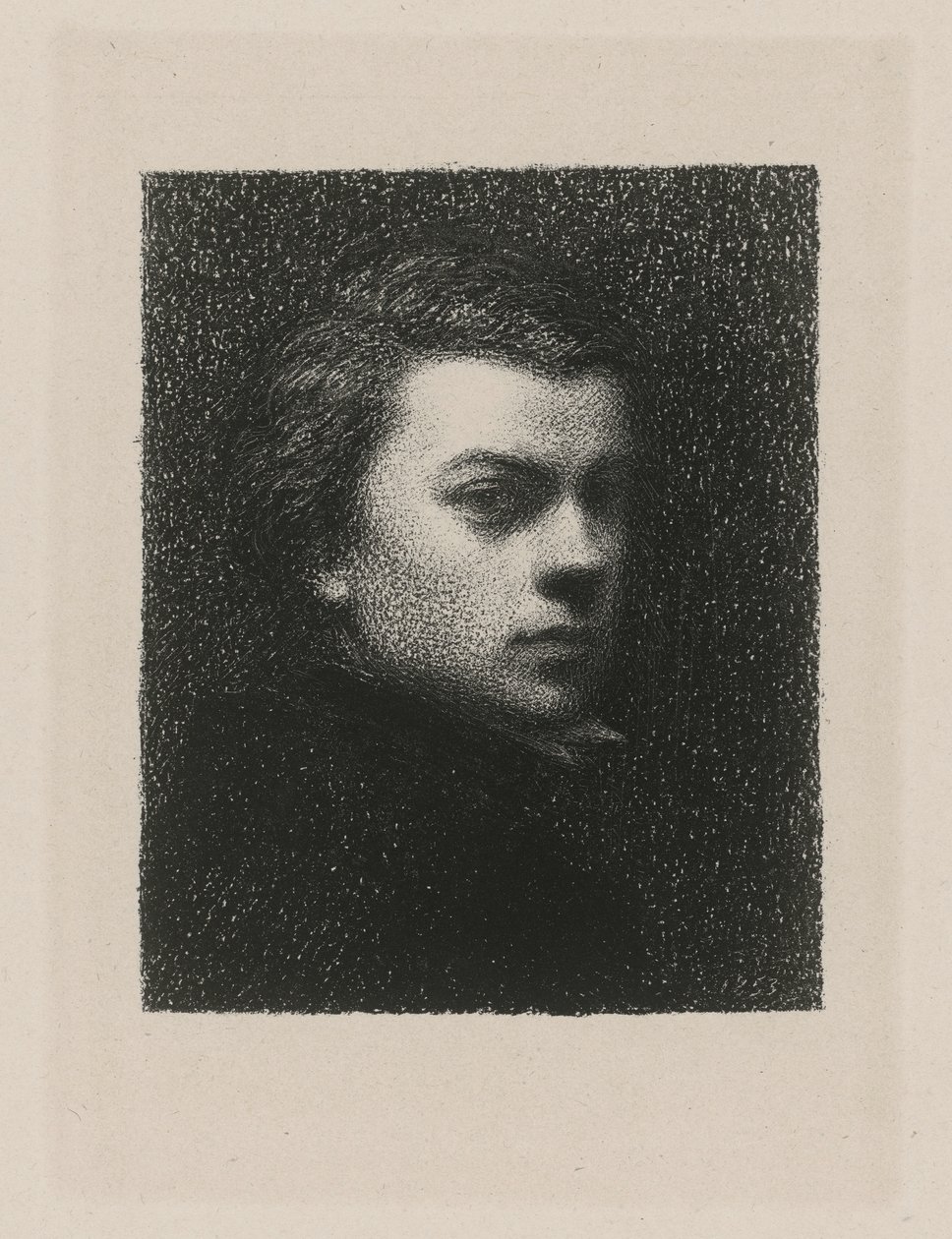 Auto-retrato aos 17 anos de Henri Fantin-Latour