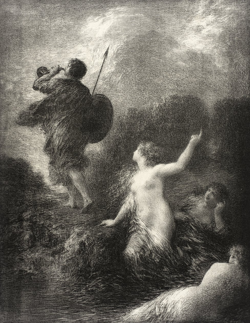 Siegfried e as Donzelas do Reno de Henri Fantin-Latour