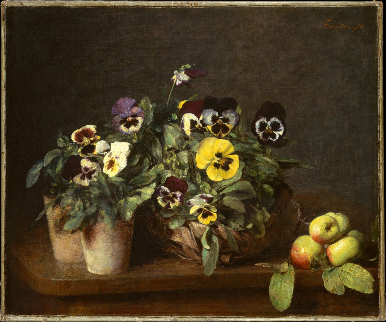 Natureza morta com violetas de Henri Fantin-Latour