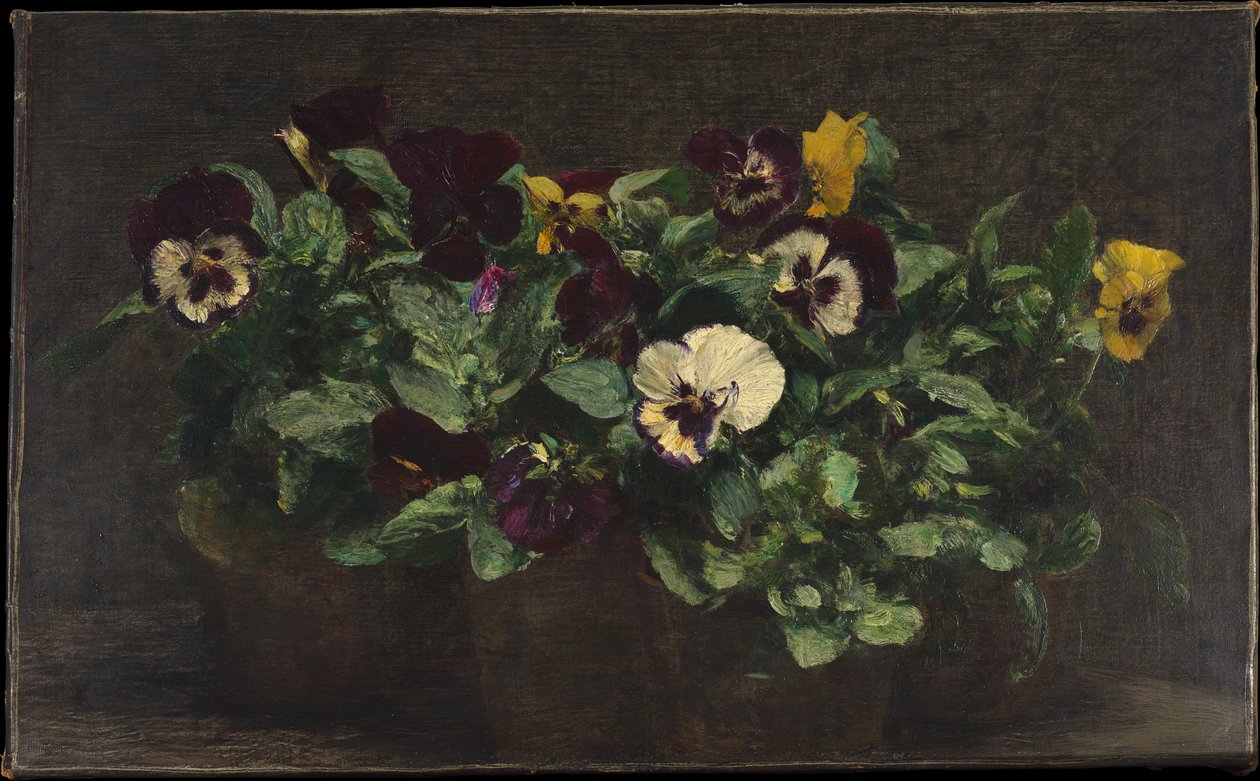 Natureza-morta com amores-perfeitos de Henri Fantin-Latour