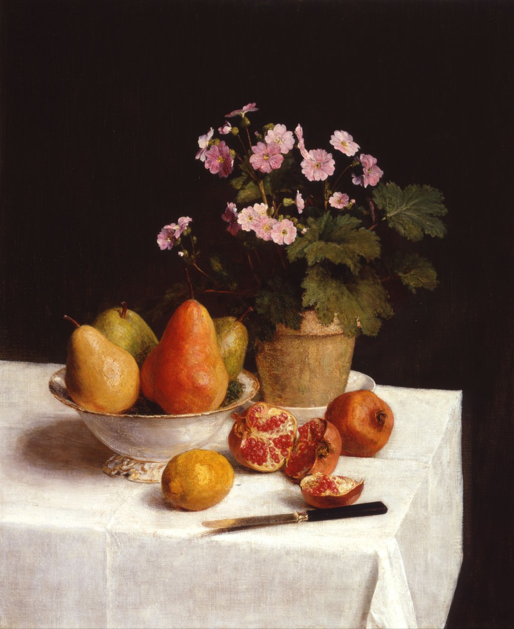 Nature morte (prímulas, pêras e romãs) Natureza morta (prímulas, pêras e romãs) Natureza morta (prímulas, pêras e romãs) de Henri Fantin-Latour