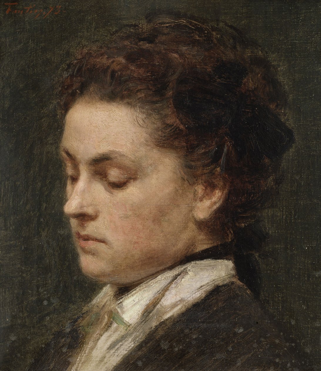 Estudo para o retrato de Victoria Dubourg, mulher do artista de Henri Fantin-Latour