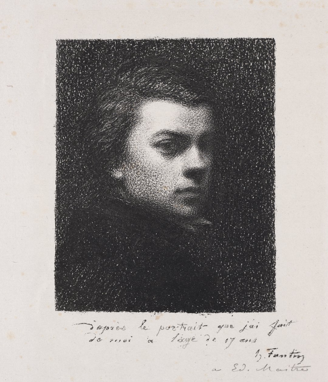 O artista aos 17 anos de Henri Fantin-Latour
