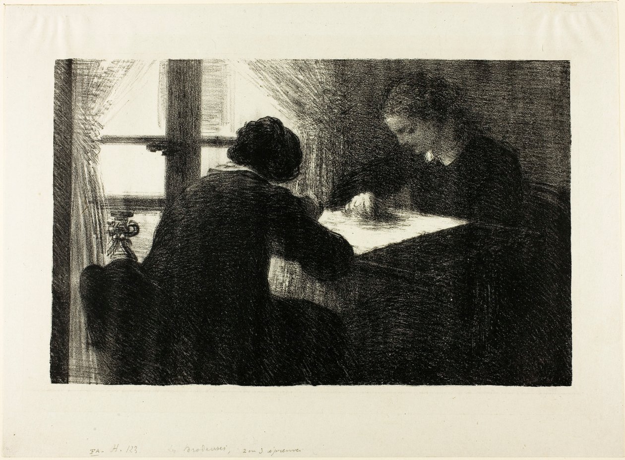 As Bordadoras, segundo prato de Henri Fantin-Latour