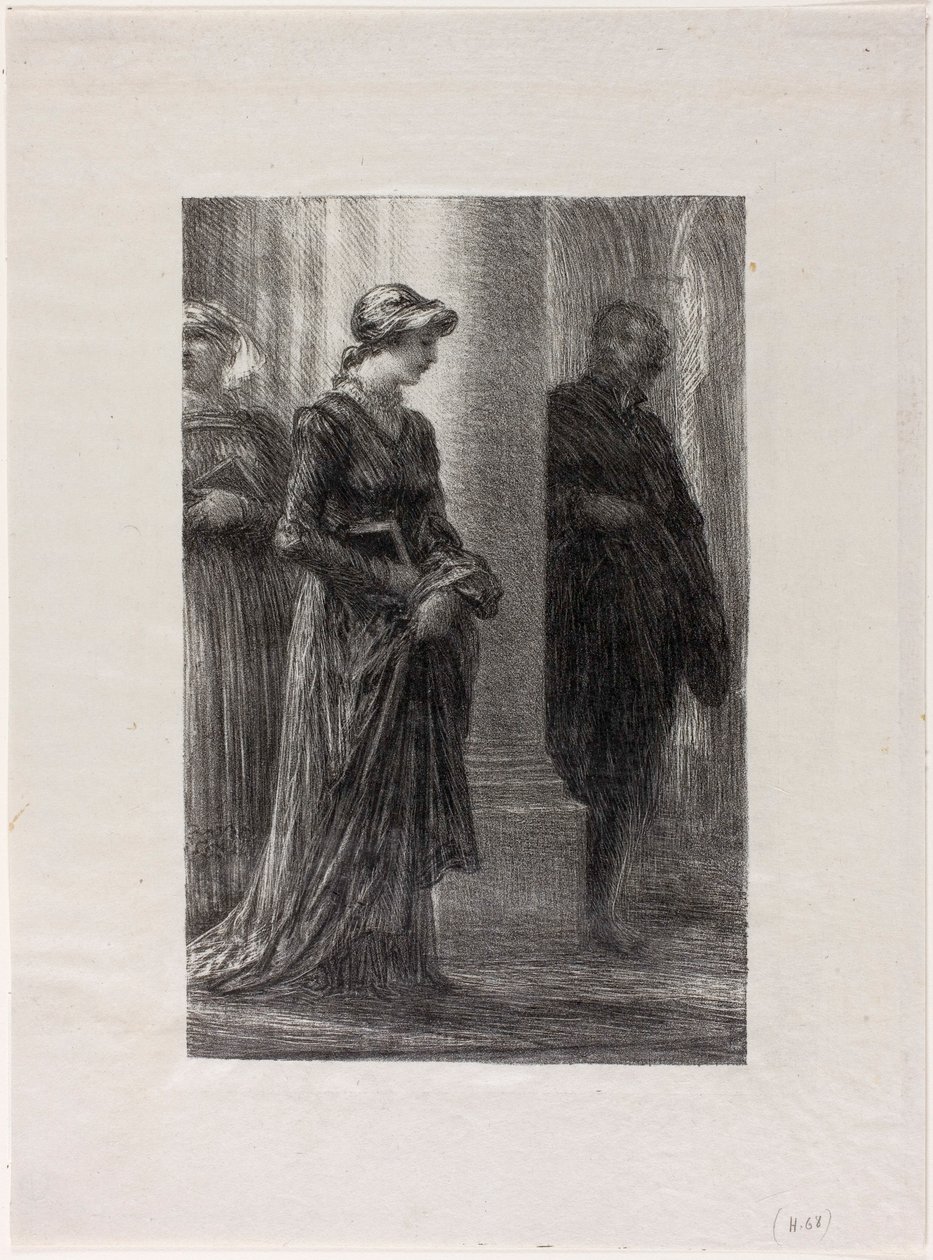 Os Mestres Cantores de Nuremberg, Ato I: Walther e Eva se encontram de Henri Fantin-Latour