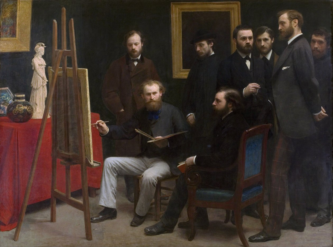 Um estúdio em Les Batignolles de Henri Fantin Latour