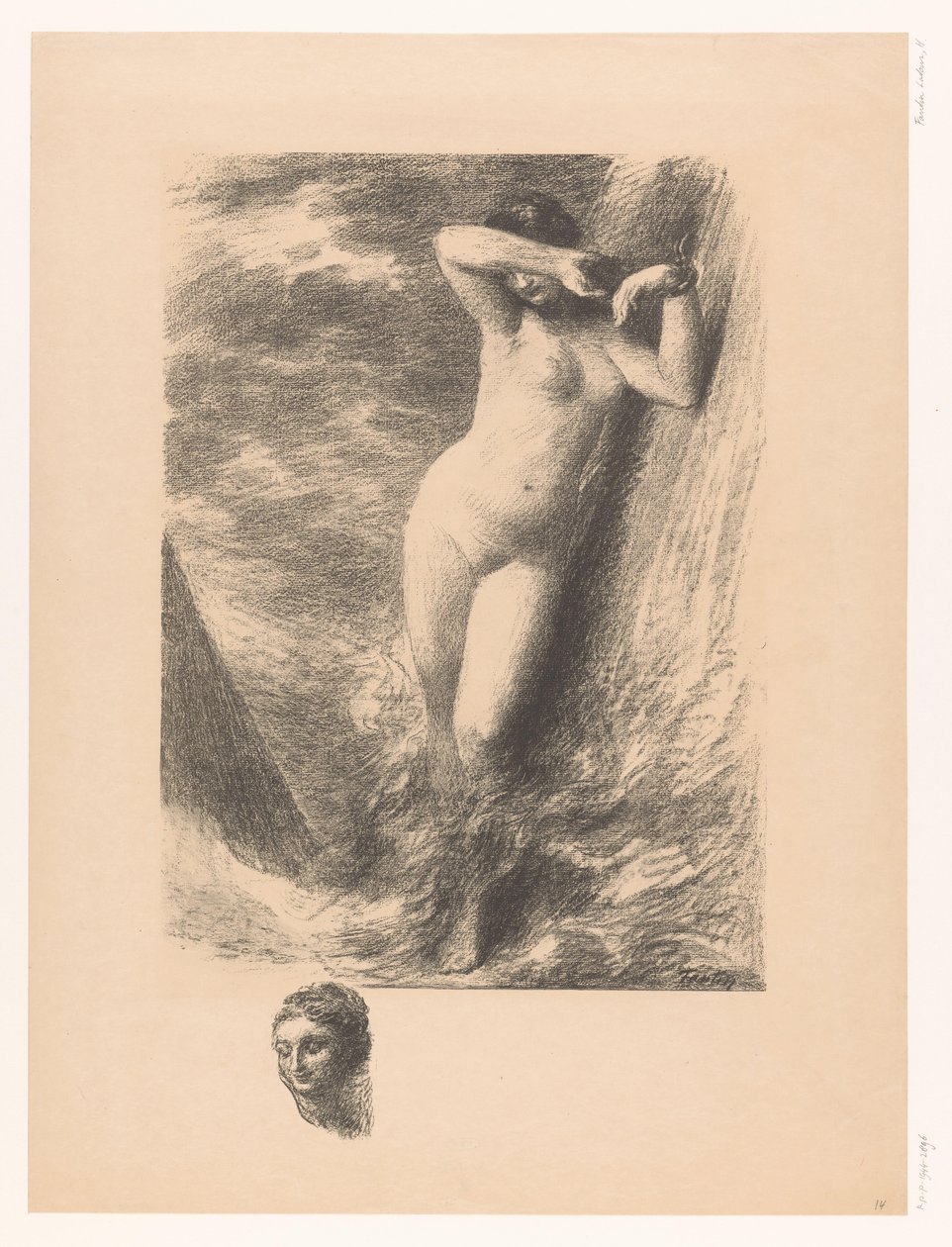 Andrómeda acorrentada a uma rocha na água
Andrómeda de Ignace Henri Jean Fantin Latour