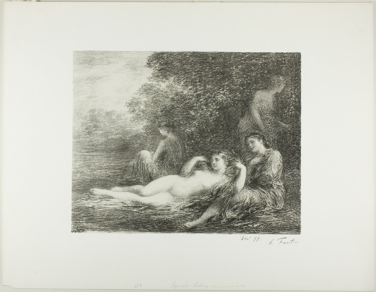 Damas de Banho, quarto prato grande de Ignace Henri Jean Fantin Latour