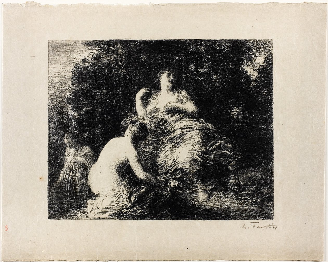 Mulheres de banho, prato médio de Ignace Henri Jean Fantin Latour