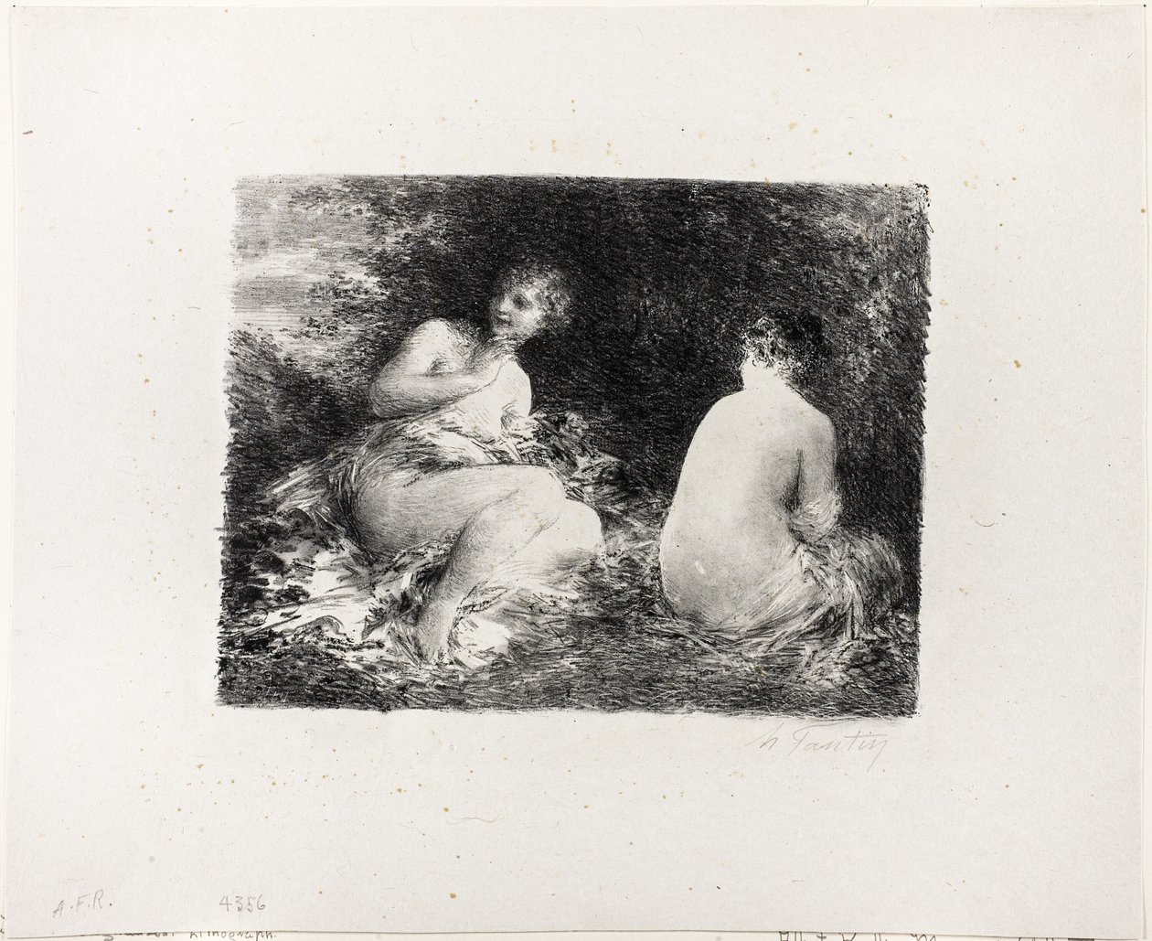 Mulheres de banho, segundo prato médio de Ignace Henri Jean Fantin Latour