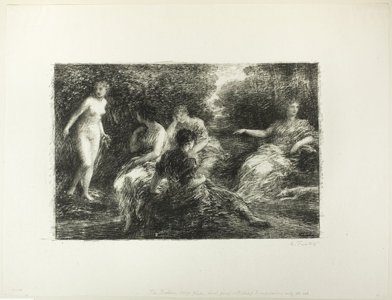 Damas de Banho, terceiro prato grande de Ignace Henri Jean Fantin Latour