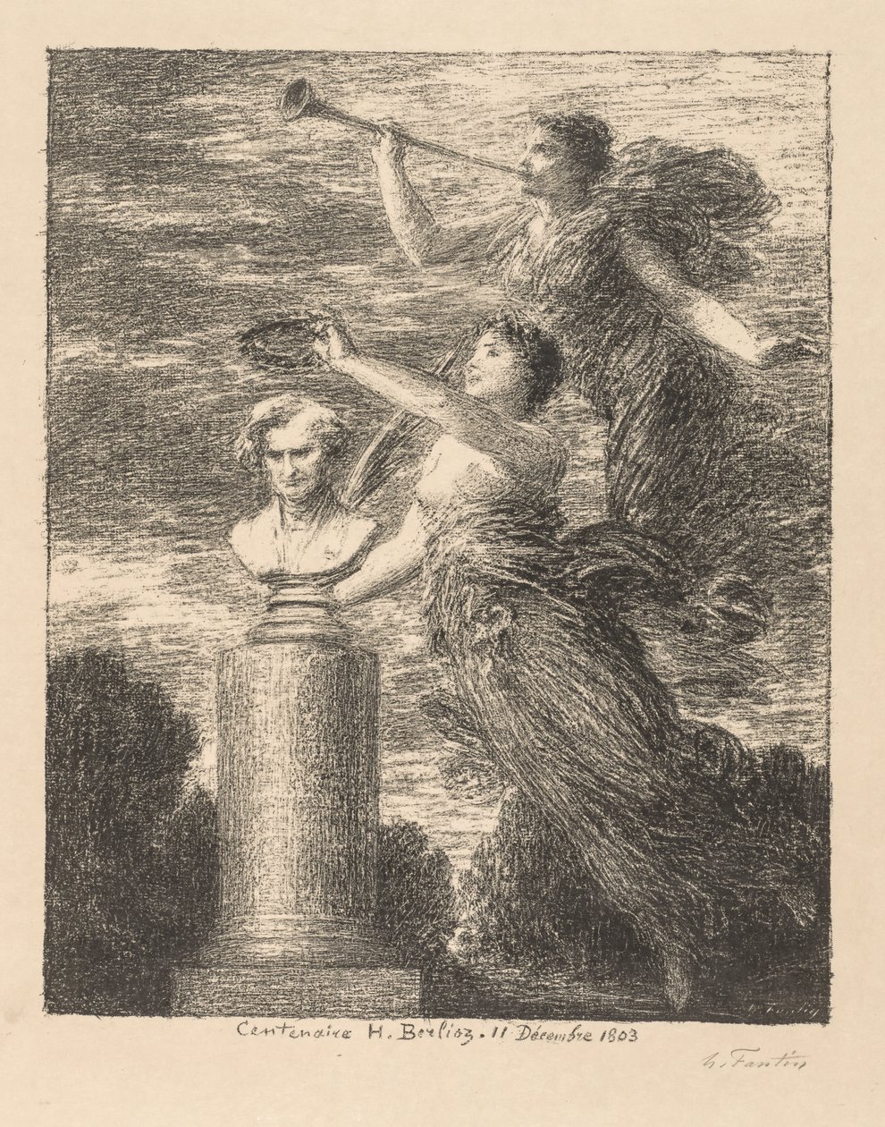 Centenário de Hector Berlioz de Ignace Henri Jean Fantin Latour