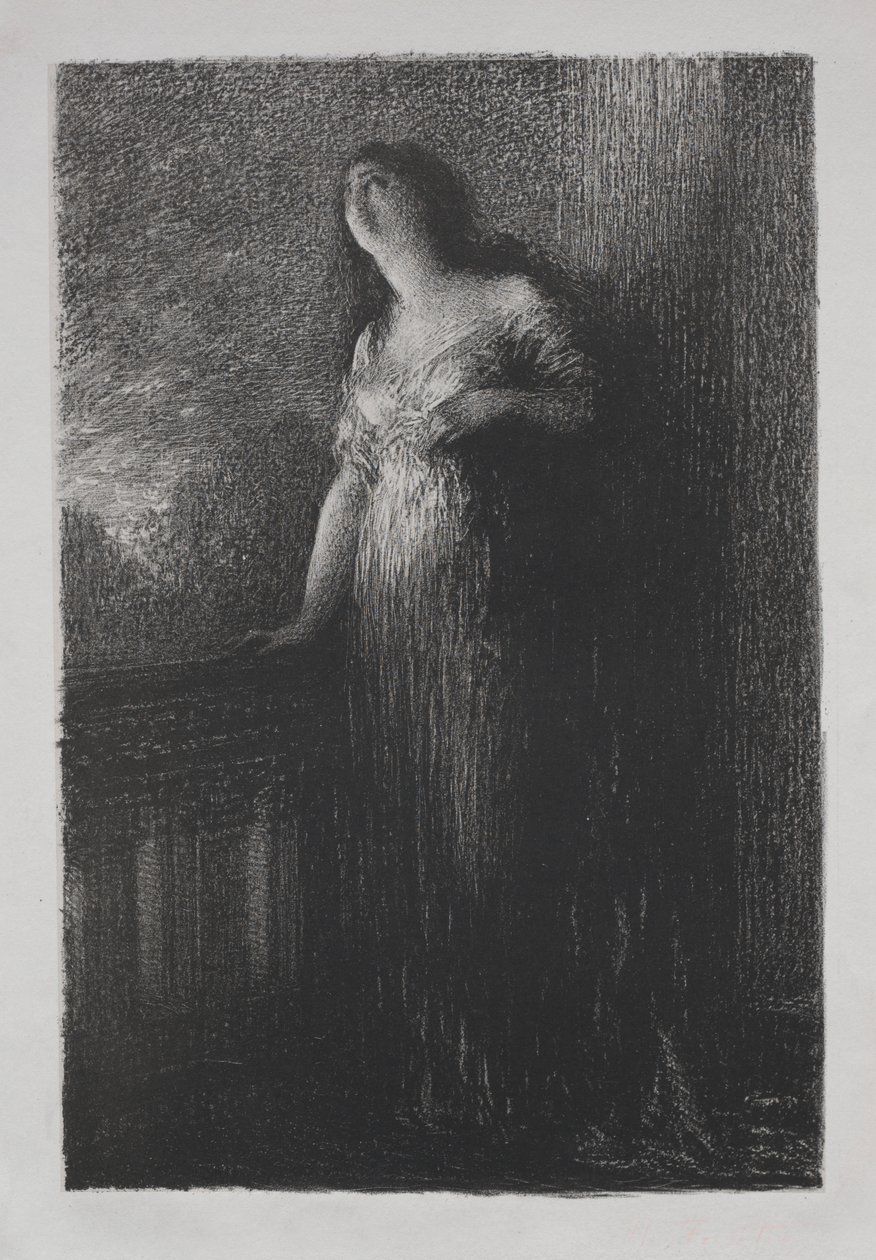 Confiando na noite de Ignace Henri Jean Fantin Latour