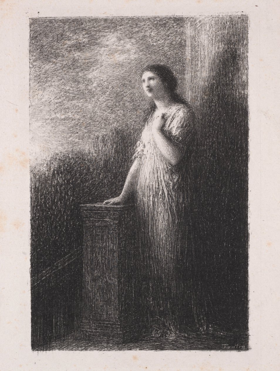 Confiando na noite de Ignace Henri Jean Fantin Latour