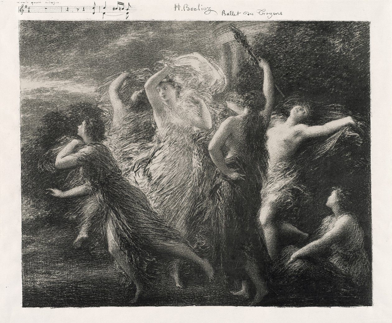 Dança dos troianos de Ignace Henri Jean Fantin Latour
