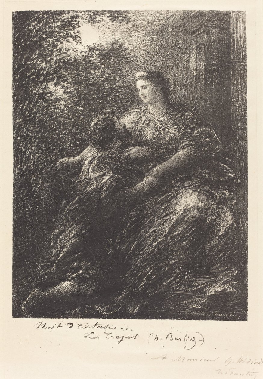 Dueto de "The Trojans" (6ª placa) de Ignace Henri Jean Fantin Latour