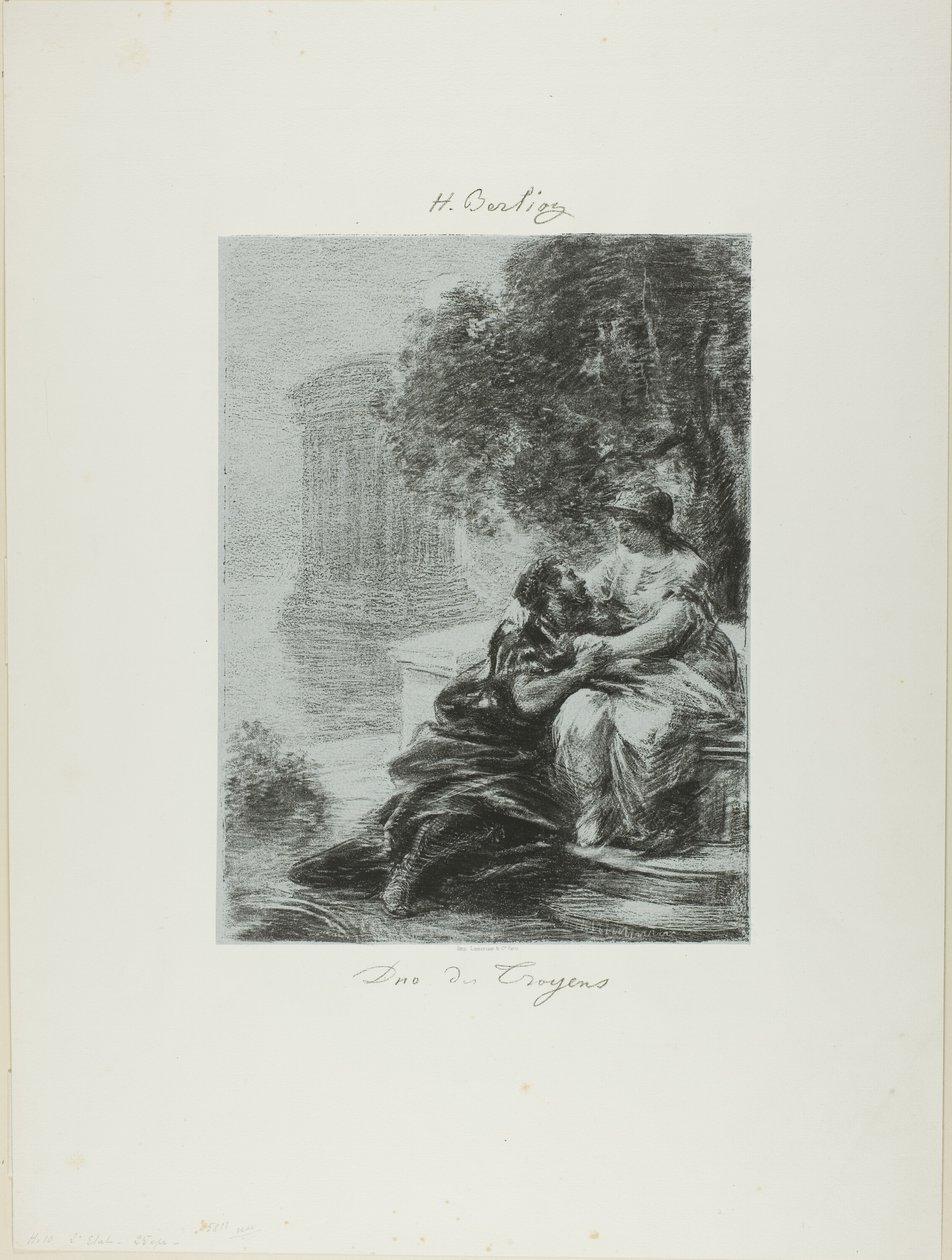 Dueto dos Troianos, primeira placa de Ignace Henri Jean Fantin Latour