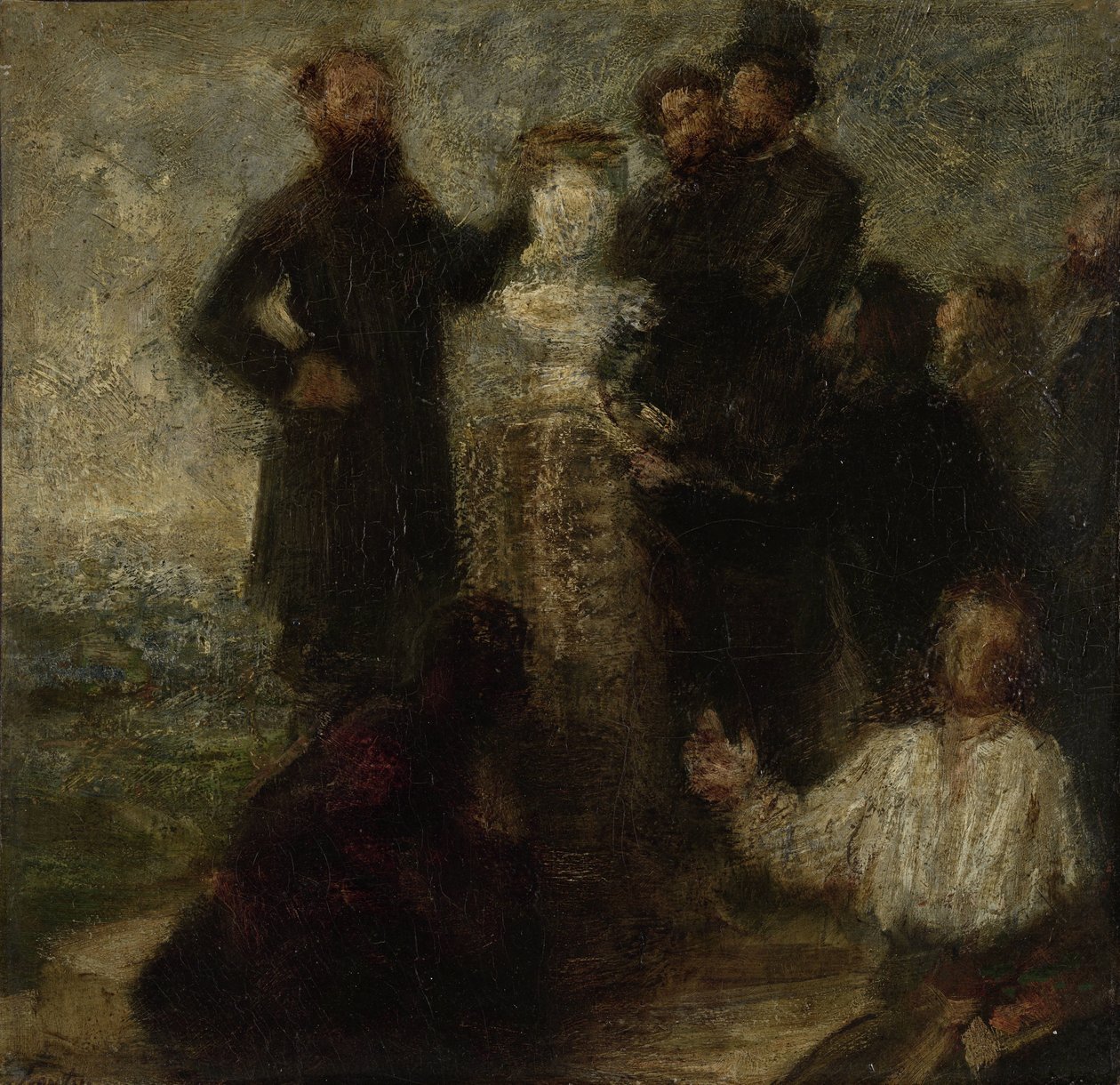 Esboço para o Tributo a Delacroix de Ignace Henri Jean Fantin Latour