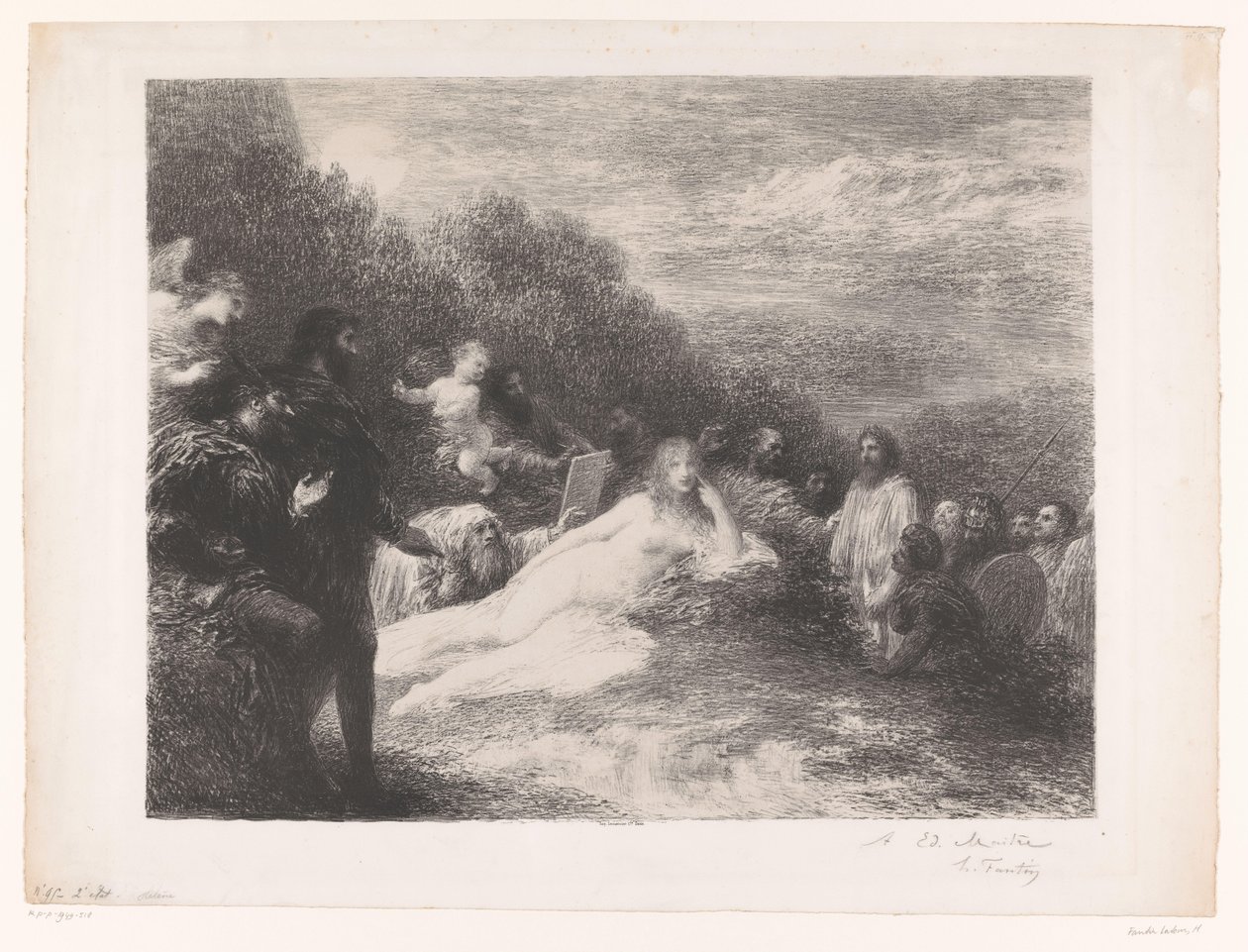 Fausto e Mefisto vêem Helena de Tróia Helena de Ignace Henri Jean Fantin Latour