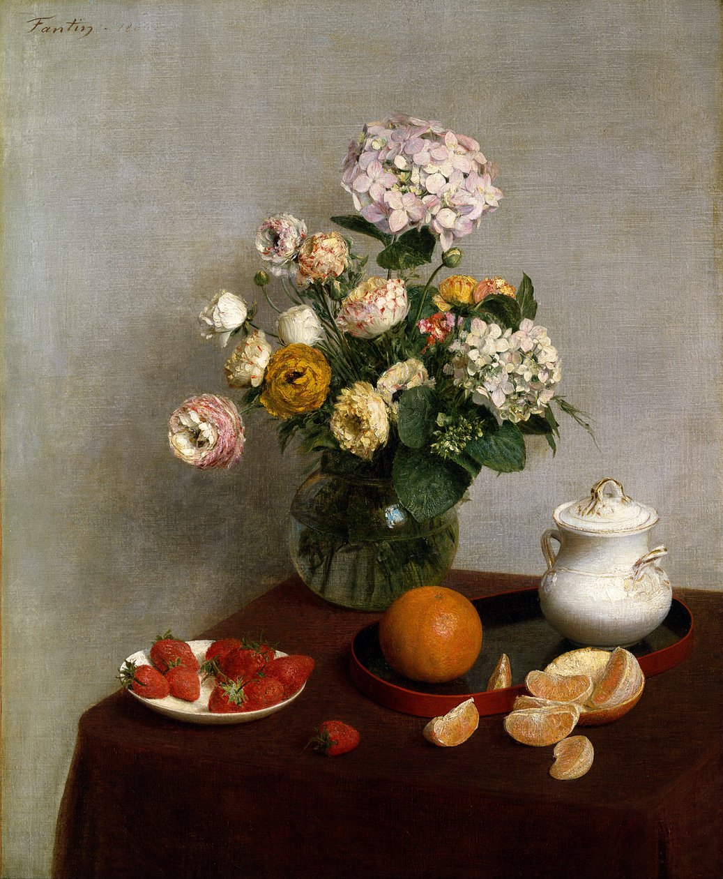 Flores e frutos de Henri Fantin Latour