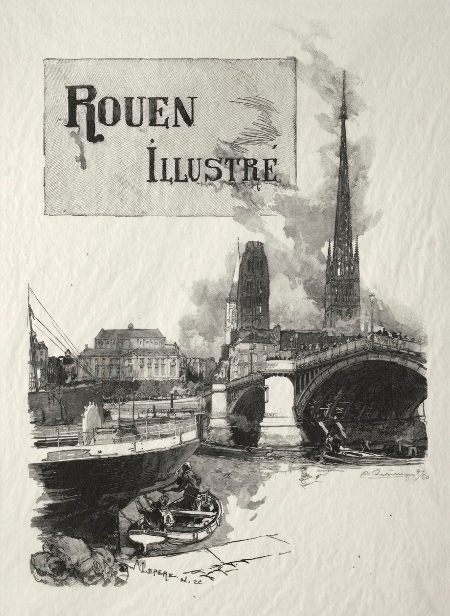 Frontispício de Rouen ilustrado de Ignace Henri Jean Fantin Latour