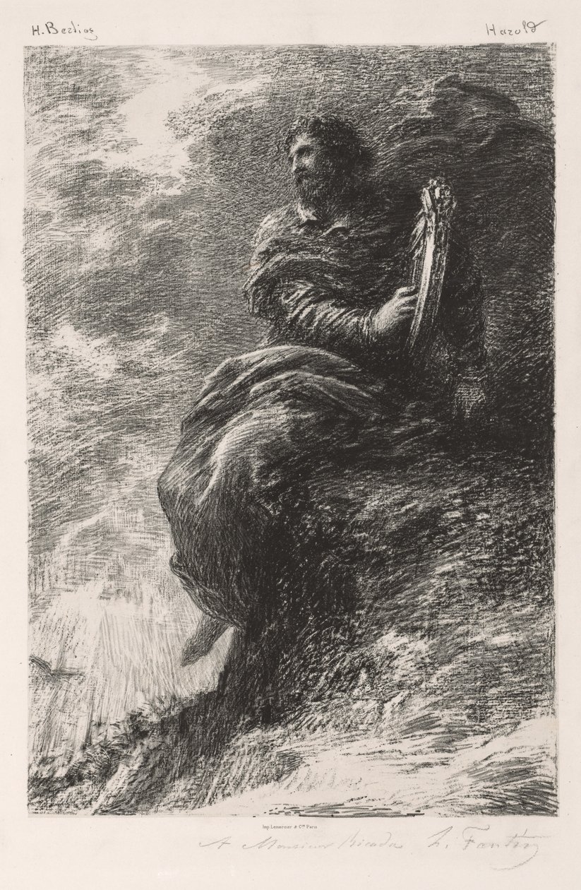 Haroldo nas montanhas de Ignace Henri Jean Fantin Latour