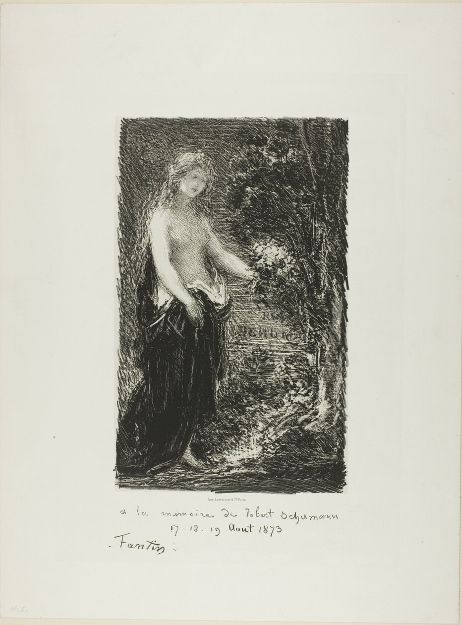 Em memória de Robert Schumann de Ignace Henri Jean Fantin Latour