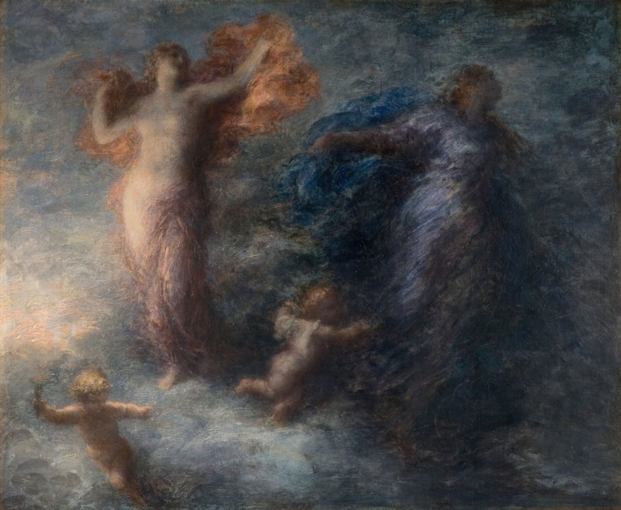 Amanhecer e a Noite, 1894. de Ignace Henri Jean Fantin Latour