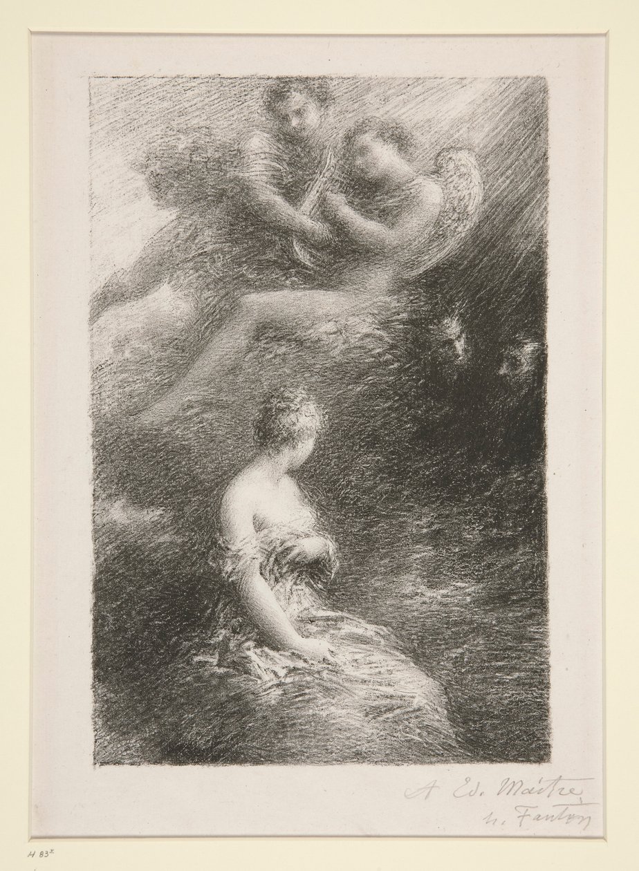 La Damnation de Faust: Aparição de Marguerite (A Maldição de Fausto: A Aparição de Marguerite) de Ignace Henri Jean Fantin Latour