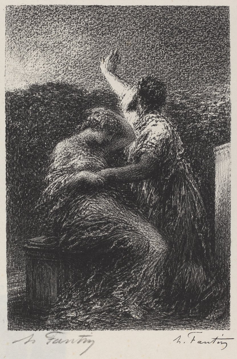 Le Mage Balthazar et Fatime de Ignace Henri Jean Fantin Latour