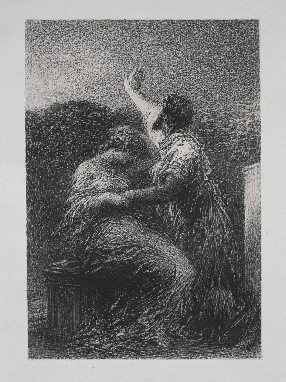 O mago Baltajar e Fatime de Ignace Henri Jean Fantin Latour